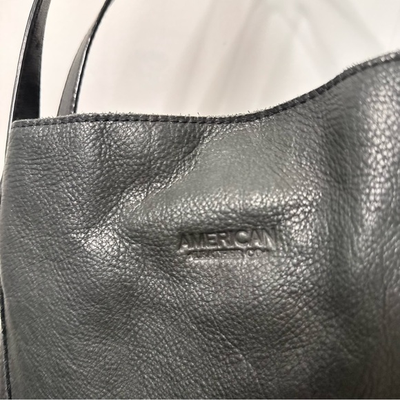 American Leather Co Liberty Shopper Bag Purse Black - Picture 3 of 8
